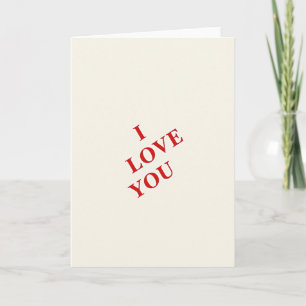 Carte Simple Red Je T'Aime