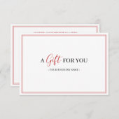Carte Simple Red Modern Customisé certificat cadeau (Devant / Derrière)