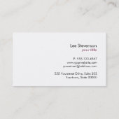 Carte simple Red Wine Business (Dos)