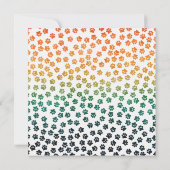 Carte Simple Rétro Crépuscule Pattes de Chat Maman (Dos)