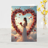 Carte Simple Roses Romantiques (Fleur jaune)