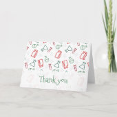 Carte Simple Rouge Vert Laboratoire Science Merci (Devant)
