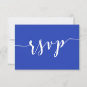 Carte simple Royal Blue Wedding RSVP (Dos)