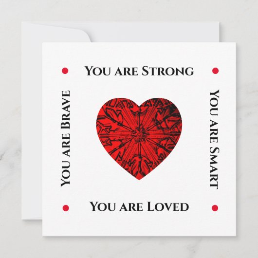 Carte simple Ruby Red Heart Valentine Flat Holiday (Devant)