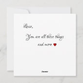 Carte simple Ruby Red Heart Valentine Flat Holiday (Dos)