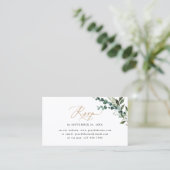 Carte simple Rustic Green Mariage Gold (Debout devant)