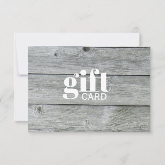 Carte Simple Rustic White Beauté Certificat cadeau perso (Devant)