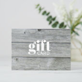 Carte Simple Rustic White Beauté Certificat cadeau perso (Debout devant)