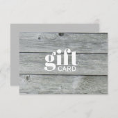 Carte Simple Rustic White Beauté Certificat cadeau perso (Devant / Derrière)