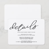 Carte simple Rustique Détails du papier Kraft (Devant / Derrière)