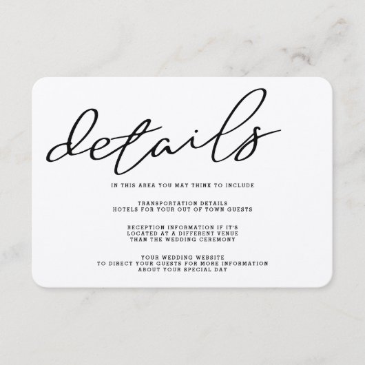 Carte simple Rustique Détails du papier Kraft (Devant)