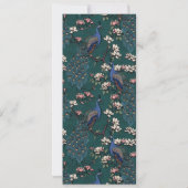 Carte simple Rustique Floral Peacock Programme de  (Dos)