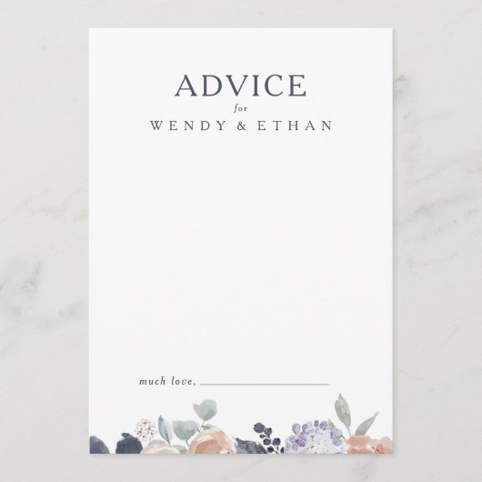 Carte simple Rustique Mariage Floral (Devant)