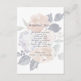 Carte simple Rustique Mariage Floral Wishing Well