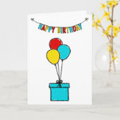 Carte simple salutation d'anniversaire heureuse (Fleur jaune)