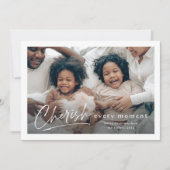 Carte Simple Script Cherish 2 Photo Noël (Devant)