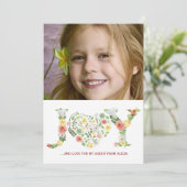 Carte Simple script de joie de Fête des pères florale (Debout devant)