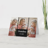 Carte  Simple Script Grandma Year Est. 3 Photo (Devant)