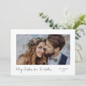 Carte Simple Script minimal Joyeux Noël (Debout devant)