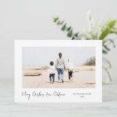 Carte Simple Script minimal Joyeux Noël (Debout devant)