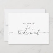 Carte Simple Script Minimal Junior Bridesmaid Propositio (Devant)