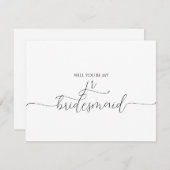 Carte Simple Script Minimal Junior Bridesmaid Propositio (Devant / Derrière)