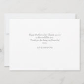 Carte Simple script moderne 5 photo | Joyeuse Fête des m (Dos)