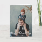 Carte Simple Script Photo Bon Père (Devant)