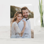 Carte Simple Scripty Photo Thank You Card (Devant)
