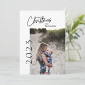 Carte simple simple photo Joyeux Noël (Debout devant)