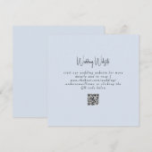 Carte Simple Site Web QR Code Mariage Bleu Poussiéreux C (Devant / Derrière)
