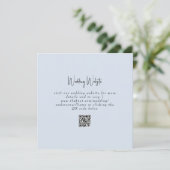 Carte Simple Site Web QR Code Mariage Bleu Poussiéreux C (Debout devant)
