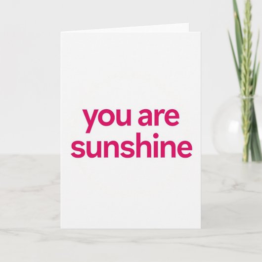 Carte Simple Sunshine (Devant)