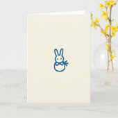 Carte Simple Sweet de Blue Bunny (Fleur jaune)