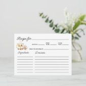 Carte Simple Tea Party Themed Recipe Card (Debout devant)
