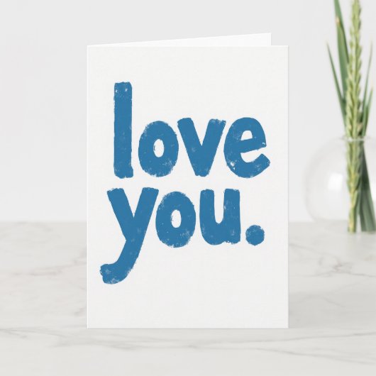 Carte simple texturée « Je t'aime » (Devant)