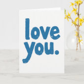 Carte simple texturée « Je t'aime » (Fleur jaune)