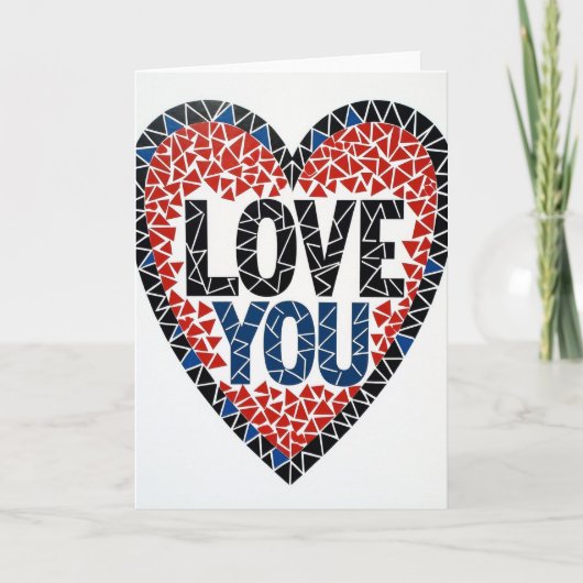 Carte Simple Triangle Love You (Devant)