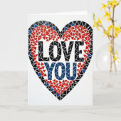 Carte Simple Triangle Love You (Fleur jaune)