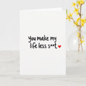 Carte simple 'Tu rends la vie meilleure' (Fleur jaune)