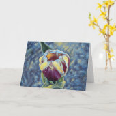 Carte simple Tulip Impressionniste Art Note (Fleur jaune)