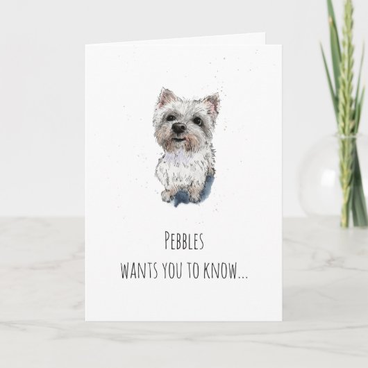 Carte Simple Westie Terrier de l'Ouest Père de la fête (Devant)