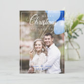 Carte Simple Whimsical Christmas Script Photo Famille (Debout devant)