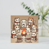 Carte simple Whiskers Campfire (Debout devant)