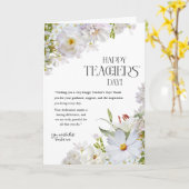 Carte Simple White Floral Teacher’s Day Card (Fleur jaune)