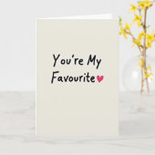 Carte Simple You Are My Favourite Card (Fleur jaune)