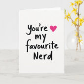 Carte Simple You Are My Favourite Nerd Card (Fleur jaune)