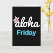 Carte Simplement aloha vendredi' Plumeria Vacances Hawaï (Fleur jaune)
