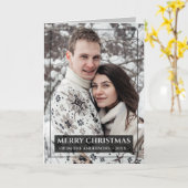 Carte Simplement élégant | Classique photo de Noël moder (Fleur jaune)