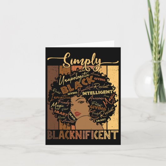 Carte Simplement Magnifique Fille Juneteenth Afro Wo (Devant)